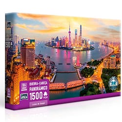 Quebra-Cabeça Panorâmico Luzes de Xangai 1500 Peças