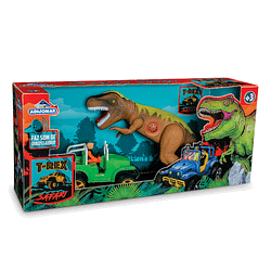 Dinossauro T-Rex Safari com Jipe