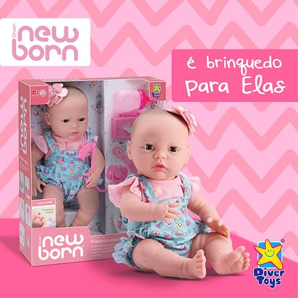 Boneca Diver New Born Cuidados