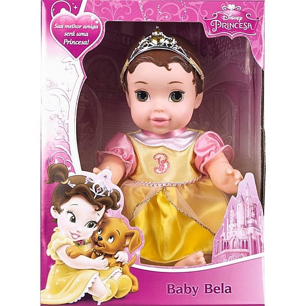 Boneca Baby Princesa Vinil Bela Disney