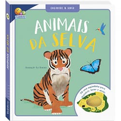 Livro Infantil Dê uma Espiadinha! Encontre e Sinta: Animais da Selva