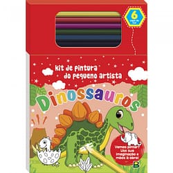 Livro Infantil Kit de Pintura do Pequeno Artista Dinossauros