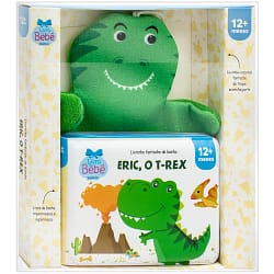 Livrinho Infantil Fantoche de Banho Eric o T-Rex