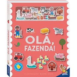Livro Infantil Amigos de Feltro Olá Fazenda