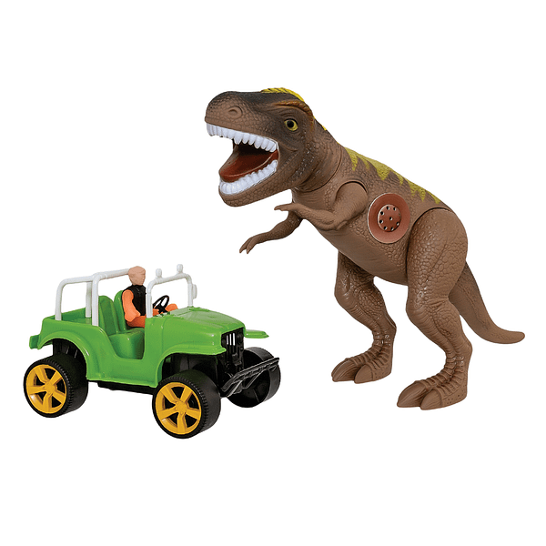 Dinossauro T-Rex Safari com Jipe